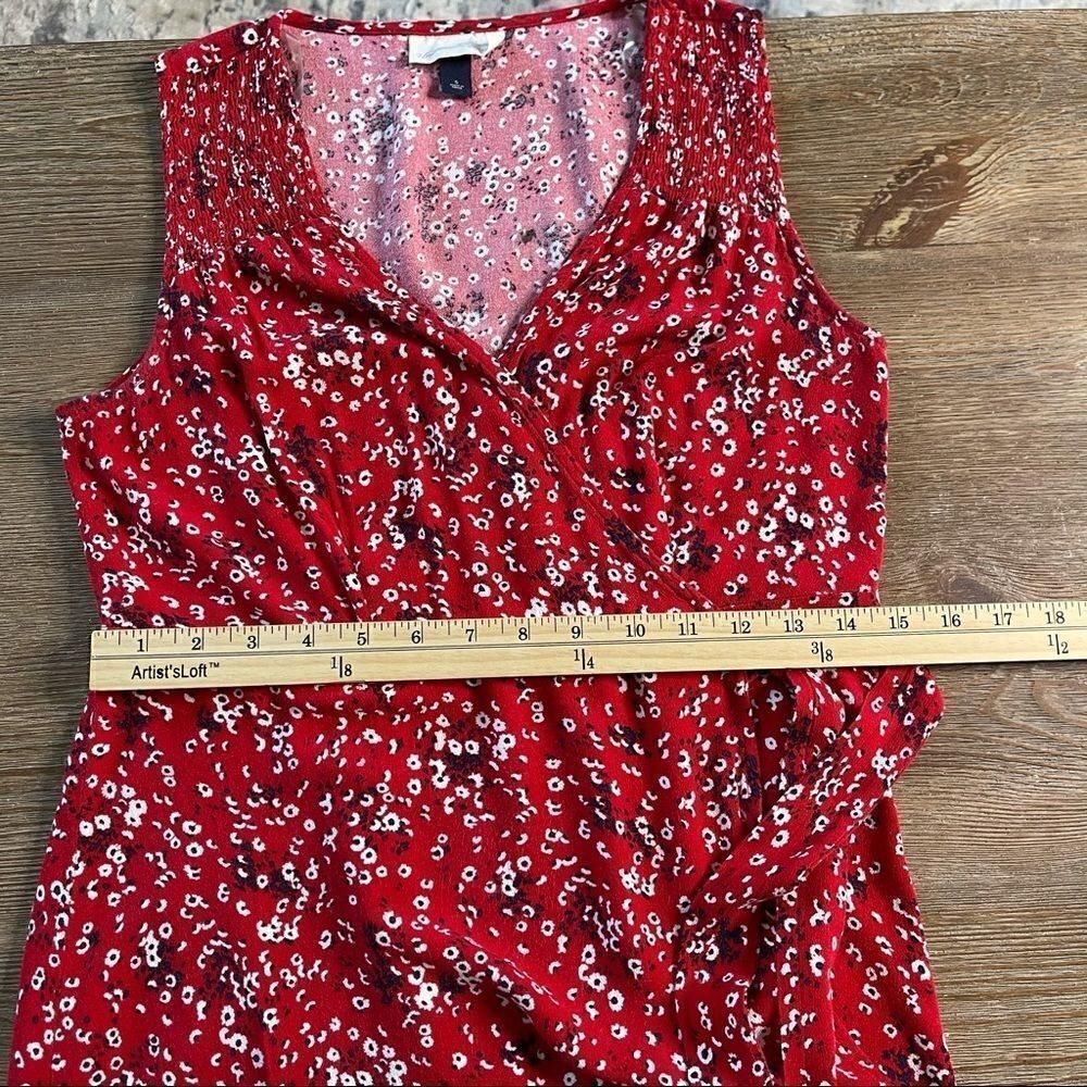 Universal Thread Red Floral Print V Neck Wrap Dress size Small - Picture 10 of 15